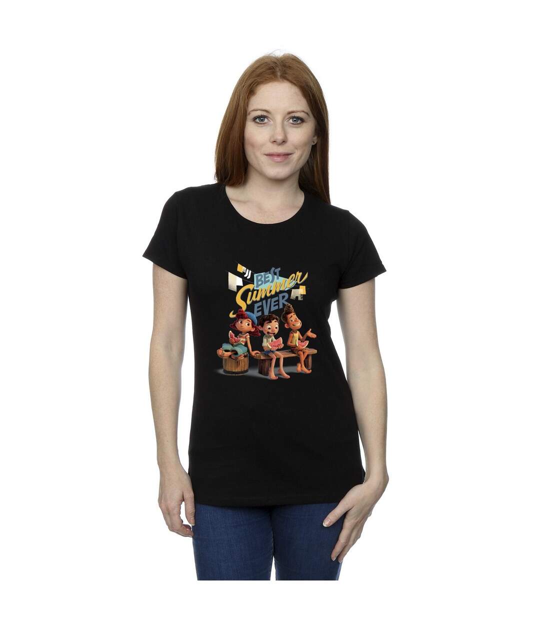 Disney T-shirt en coton Luca Best Summer Ever Womens/Ladies (Noir) - UTBI26235-2
