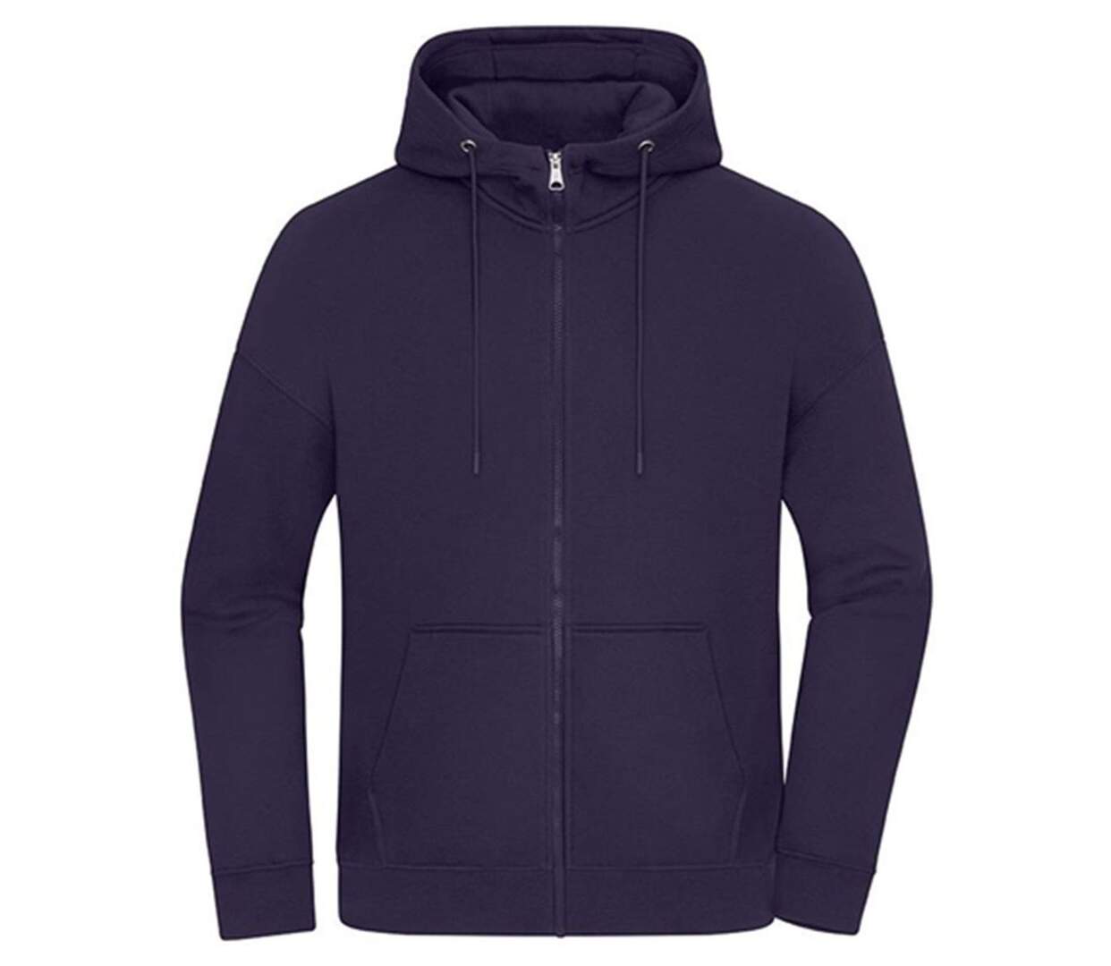 Sweat à capuche zippé oversize unisexe - 8043 - violet pourpre-1
