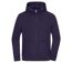 Sweat à capuche zippé oversize unisexe - 8043 - violet pourpre-1