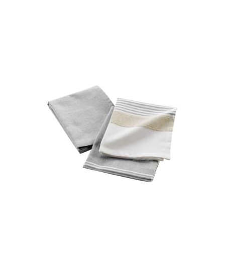 Lot de 2 Torchons de Cuisine Iliade 50x70cm Gris