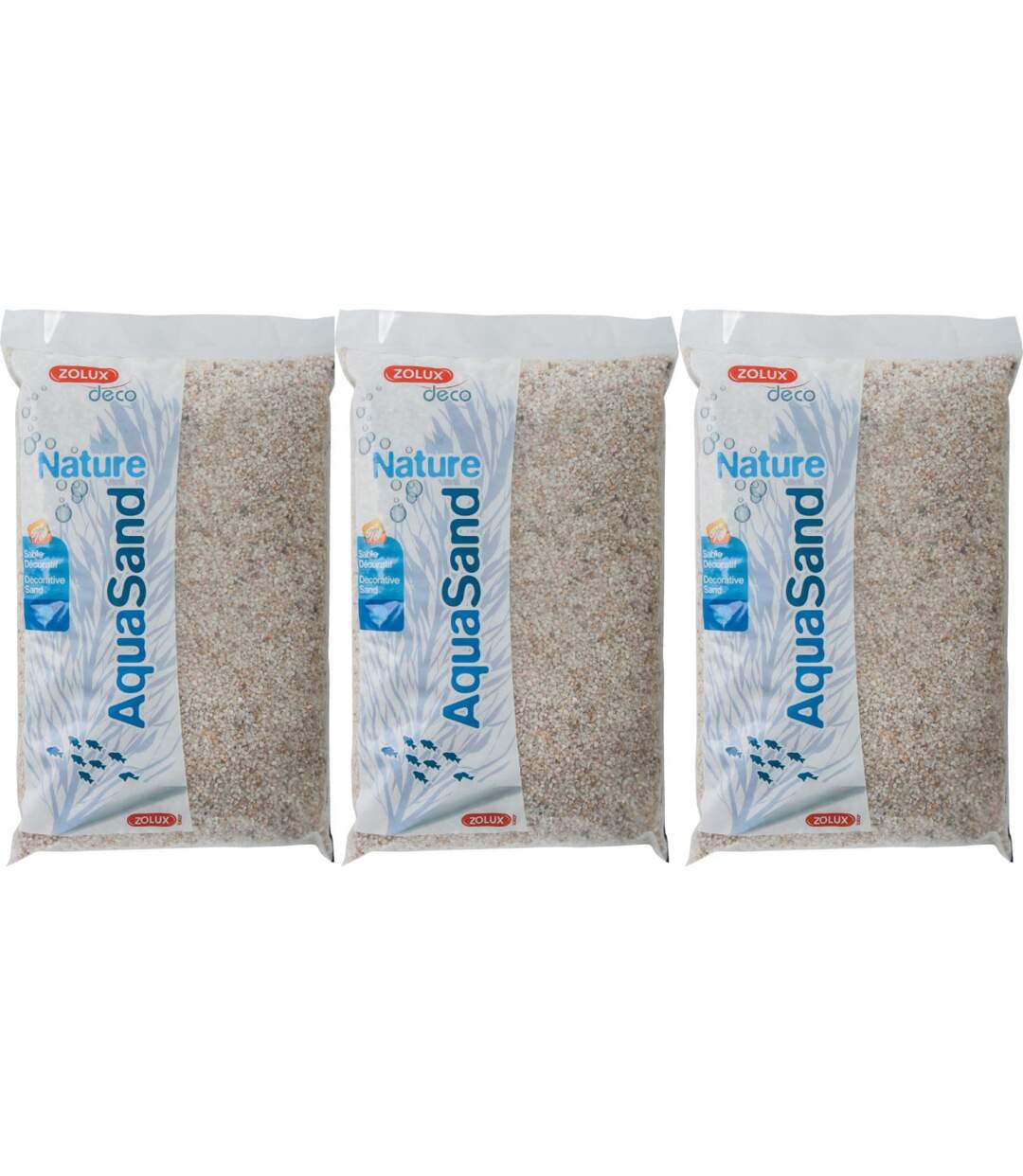 Sol décoratif Aquasand quartz blanc 5kg (Lot de 3)