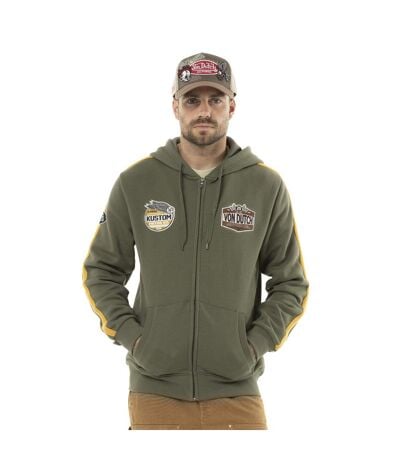 Sweat zippé homme à capuche en molleton avec patchs Vondutch