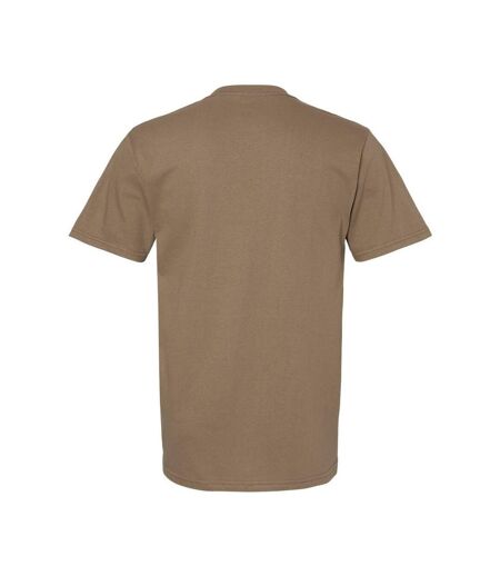 Unisex adult softstyle midweight t-shirt brown savana Gildan