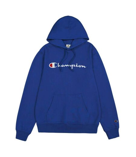 Sweat À Capuche Motif/style Logo Brodé Homme Bleu Champion