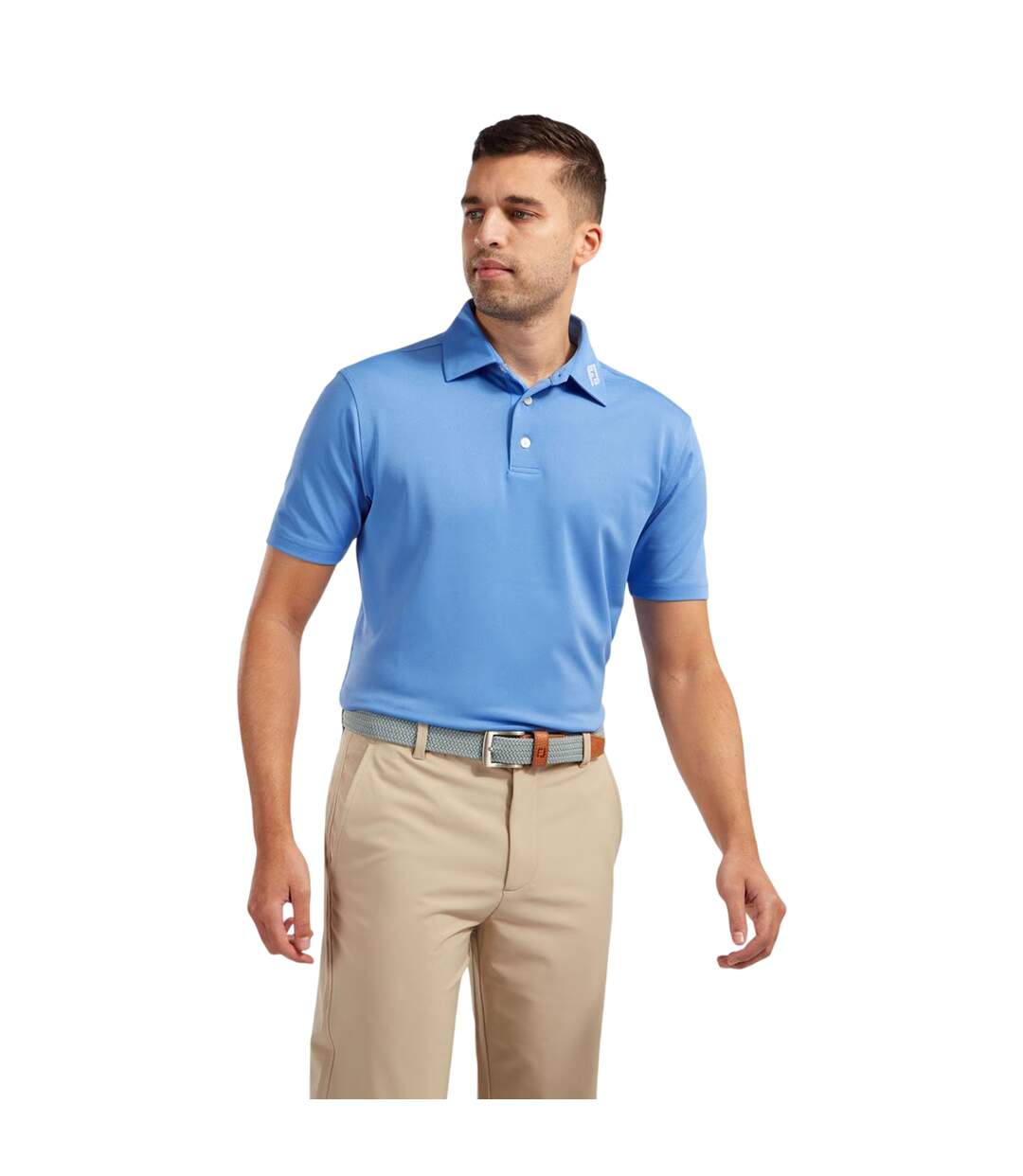 Polo Motif/style Logo Homme Bleu Clair FootJoy-1