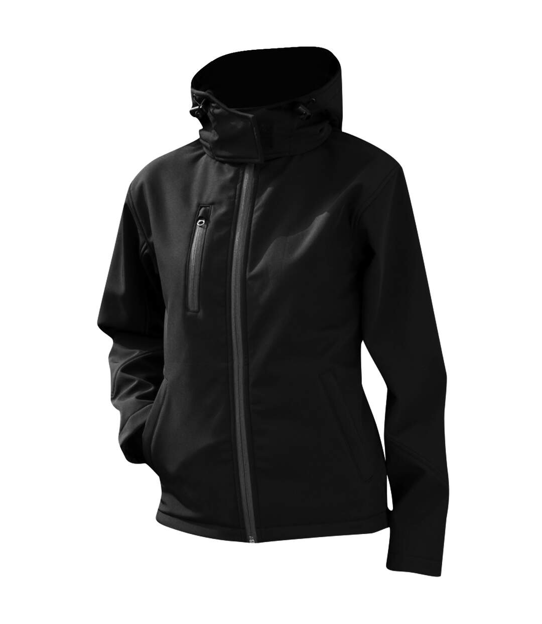 Core lite veste softshell à capuche femme noir/gris Result