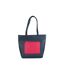 Eastern Counties Leather Womens/Ladies Polly Contrast Pocket Tote Bag (Navy/Pink) (One size) - UTEL334