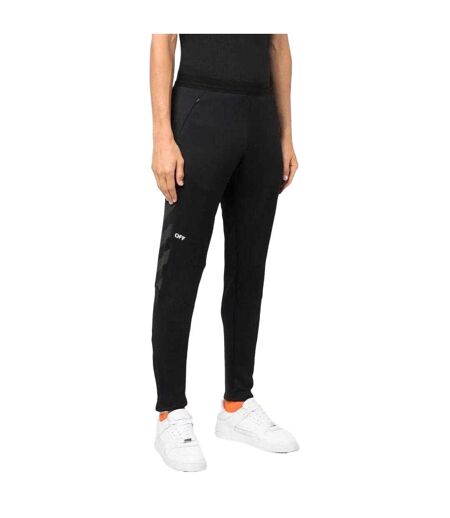 Unisex Adult Full Diag Jogging Bottoms Black Off White