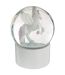 Boule à Neige en Verre Licorne 13cm Blanc-1