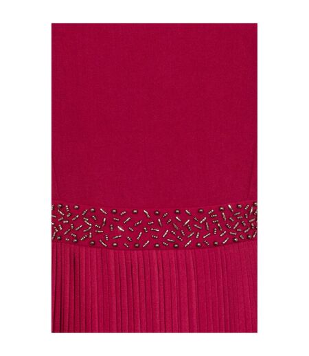 Little Mistress Womens/Ladies Madison Embellished Waist Maxi Dress (Berry Pink) - UTLM1921