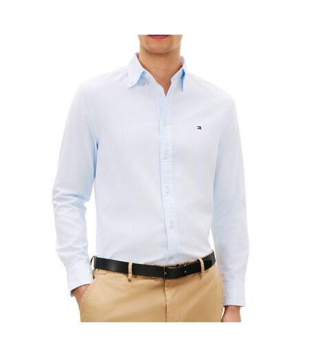 Chemise bleu clair homme tommy hilfiger flex dobby