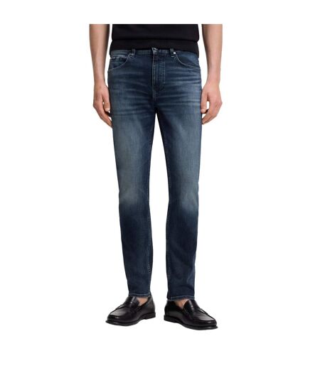 Mens Delaware Denim 5 Pockets Slim Jeans Dark Blue Boss