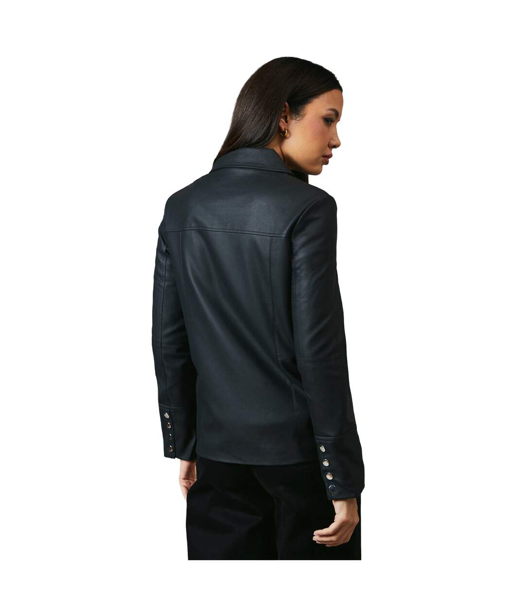 Womens/ladies button detail jacket black Principles