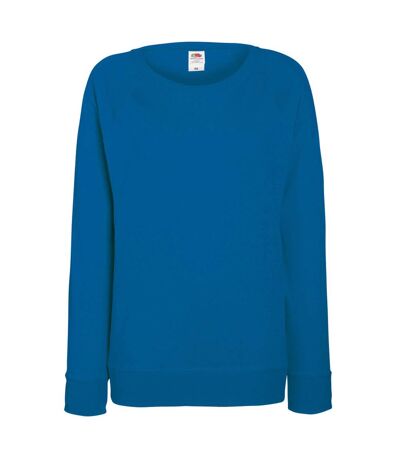 Fruit OF The Loom Ladies Fitted Lightweight Raglan Sweatshirt (240 GSM) (Royal) - UTBC2656
