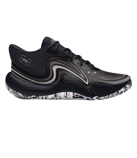 Mens Ua Spawn Graphic Print Basketball Shoes Black Under Armour