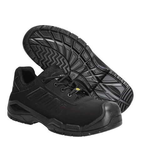 Mens Footwear Fit Ultar Leather Safety Shoes Black Mascot