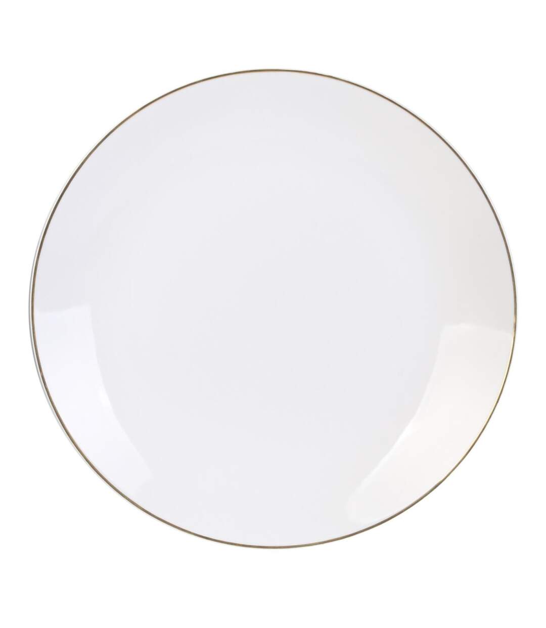 Lot de 6 Assiettes Plates Liseré 27cm Blanc-1