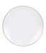 Lot de 6 Assiettes Plates Liseré 27cm Blanc-1