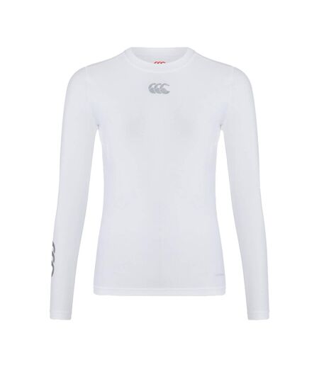 Womens/ladies Thermoreg Long-sleeved Base Layer Top White Canterbury