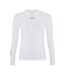 Womens/ladies Thermoreg Long-sleeved Base Layer Top White Canterbury-2