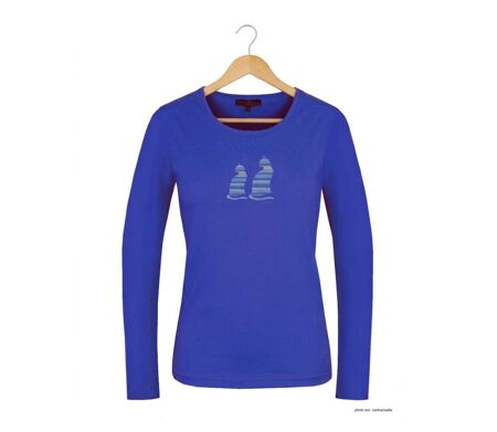 MAYFLOWER NILSEN1 : Tee-shirt manches longues bleu motif chats pour un look original