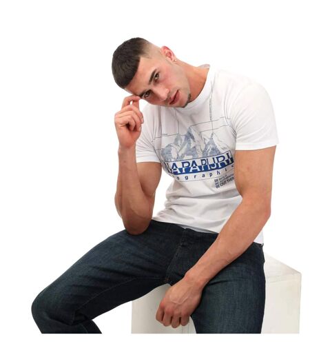T-shirt s frame homme blanc Napapijri