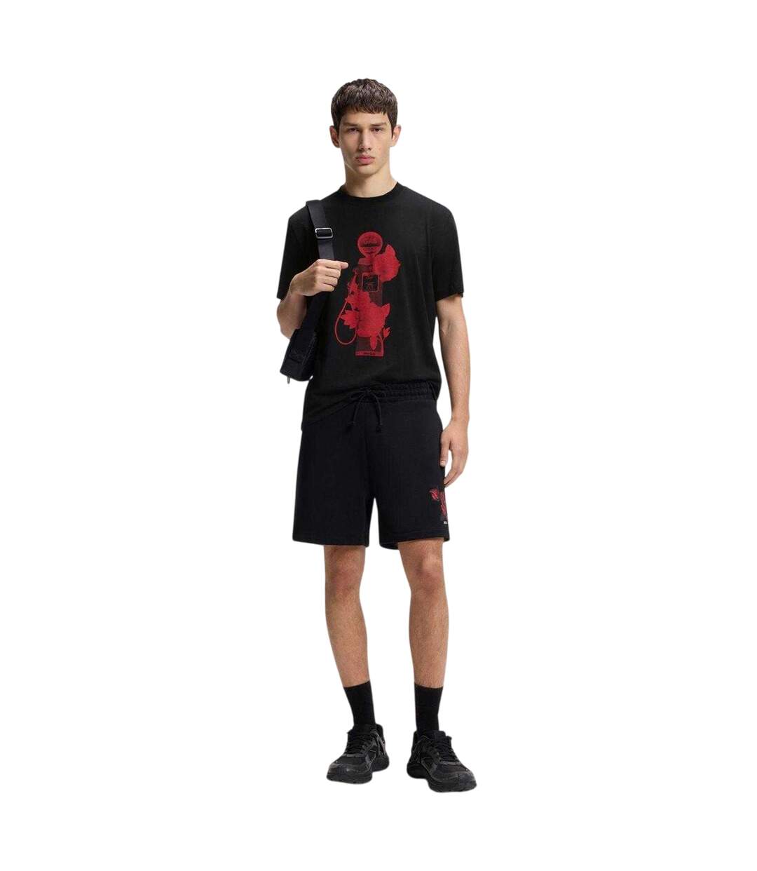 T-shirt Dikerd Homme Noir Hugo-4