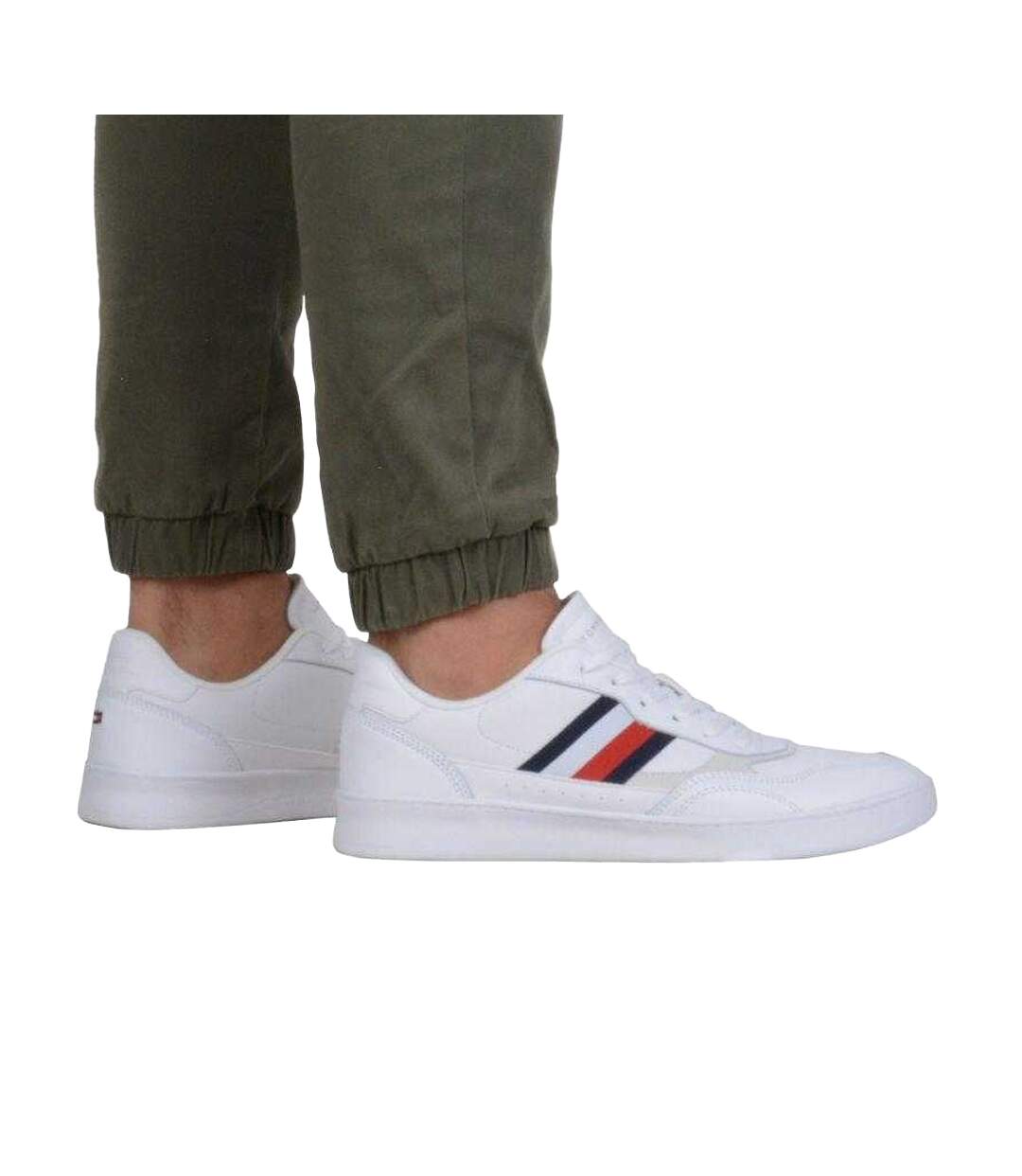 Chaussures Motif/style Rayures Rétro Homme Blanc Tommy Hilfiger-1