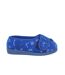 Comfylux Womens/Ladies Davina Floral Superwide Slippers (Navy Blue) - UTDF517