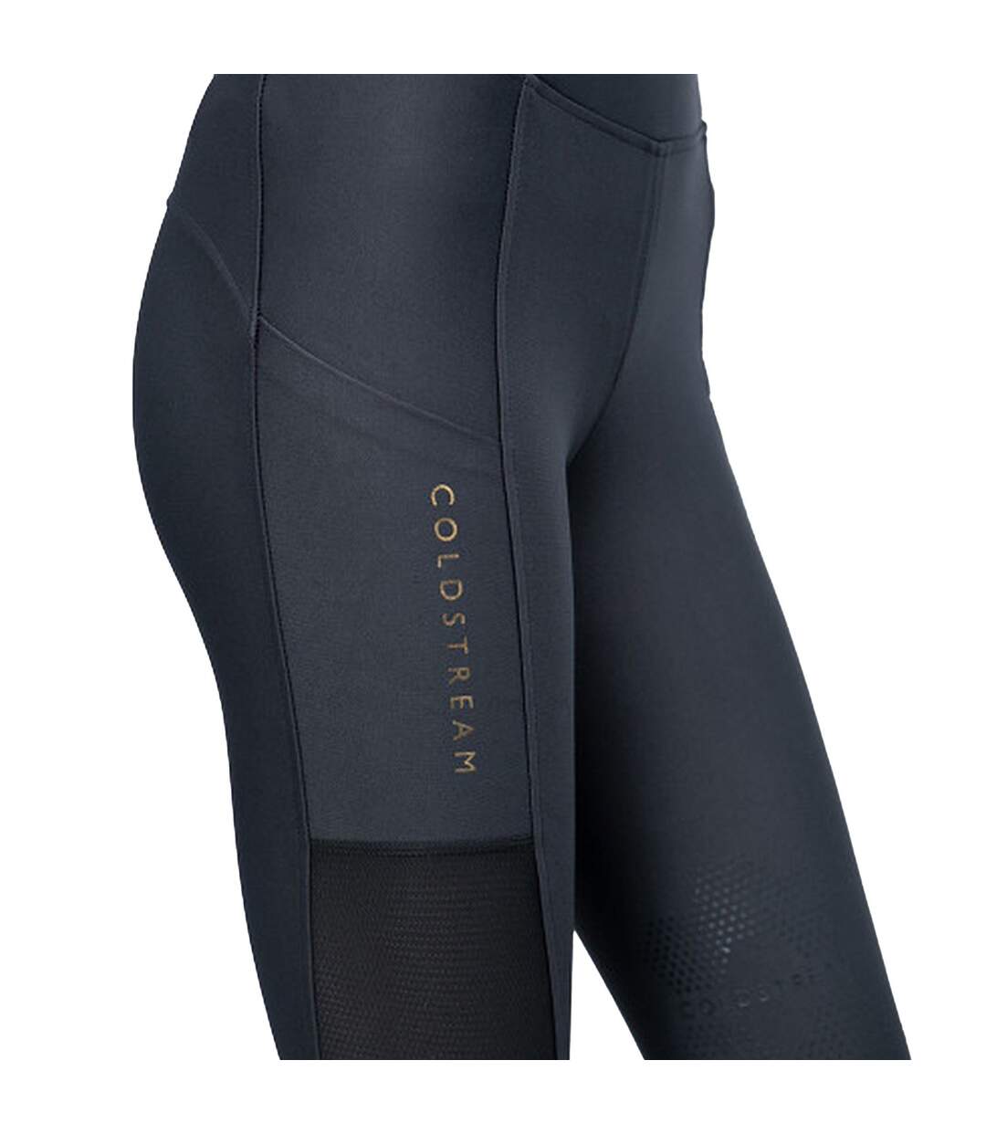 Womens/ladies darnick horse riding tights navy Coldstream-3