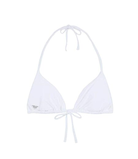 Haut De Maillot De Bain Motif/style Triangle Twist Femme Blanc Chelsea Peers