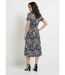 Robe longue cache-coeur taille élastiquée-2