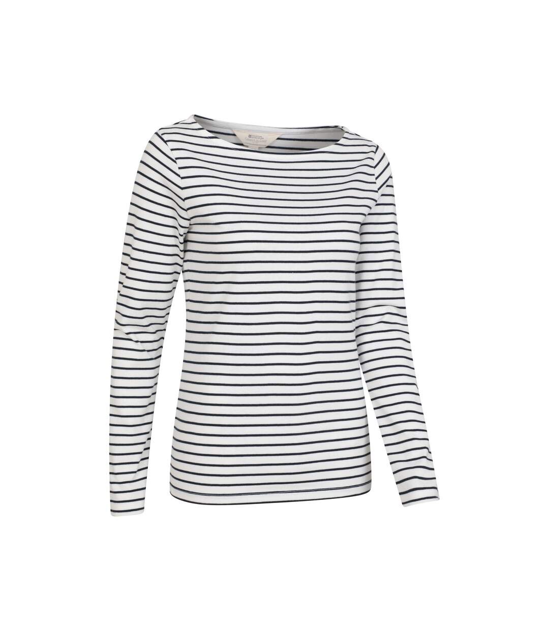 Womens/ladies St Ives Crew Neck Top Cream Mountain Warehouse-3