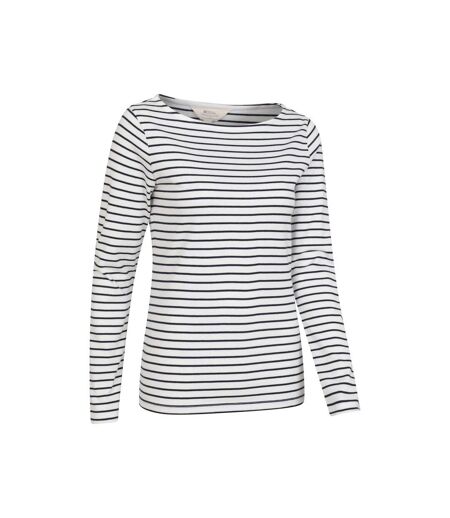 Womens/ladies St Ives Crew Neck Top Cream Mountain Warehouse