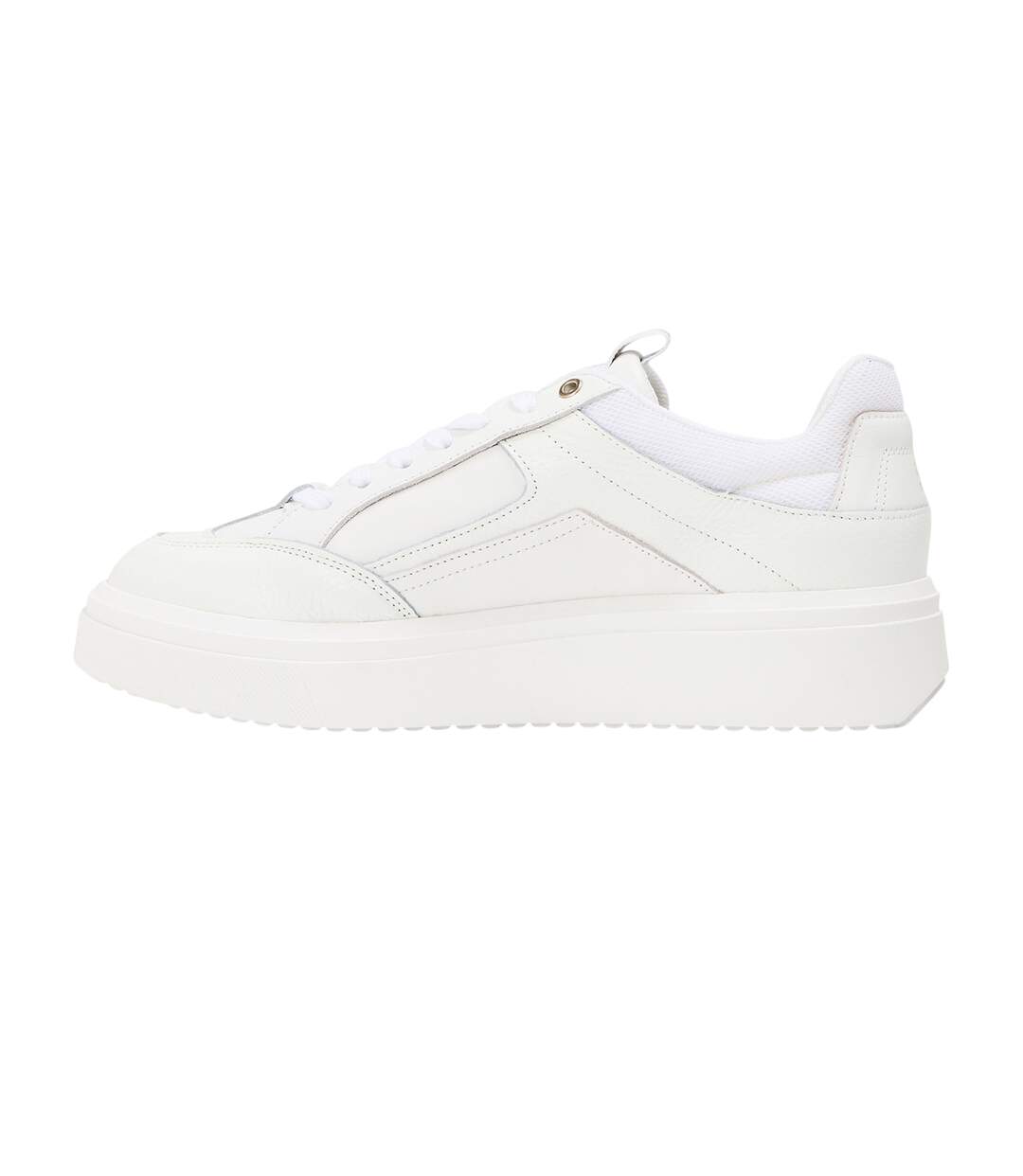 Mens Orlando Leather Trainers White Steve Madden-2