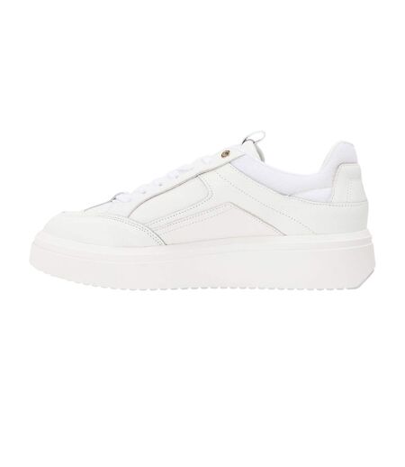 Mens Orlando Leather Trainers White Steve Madden