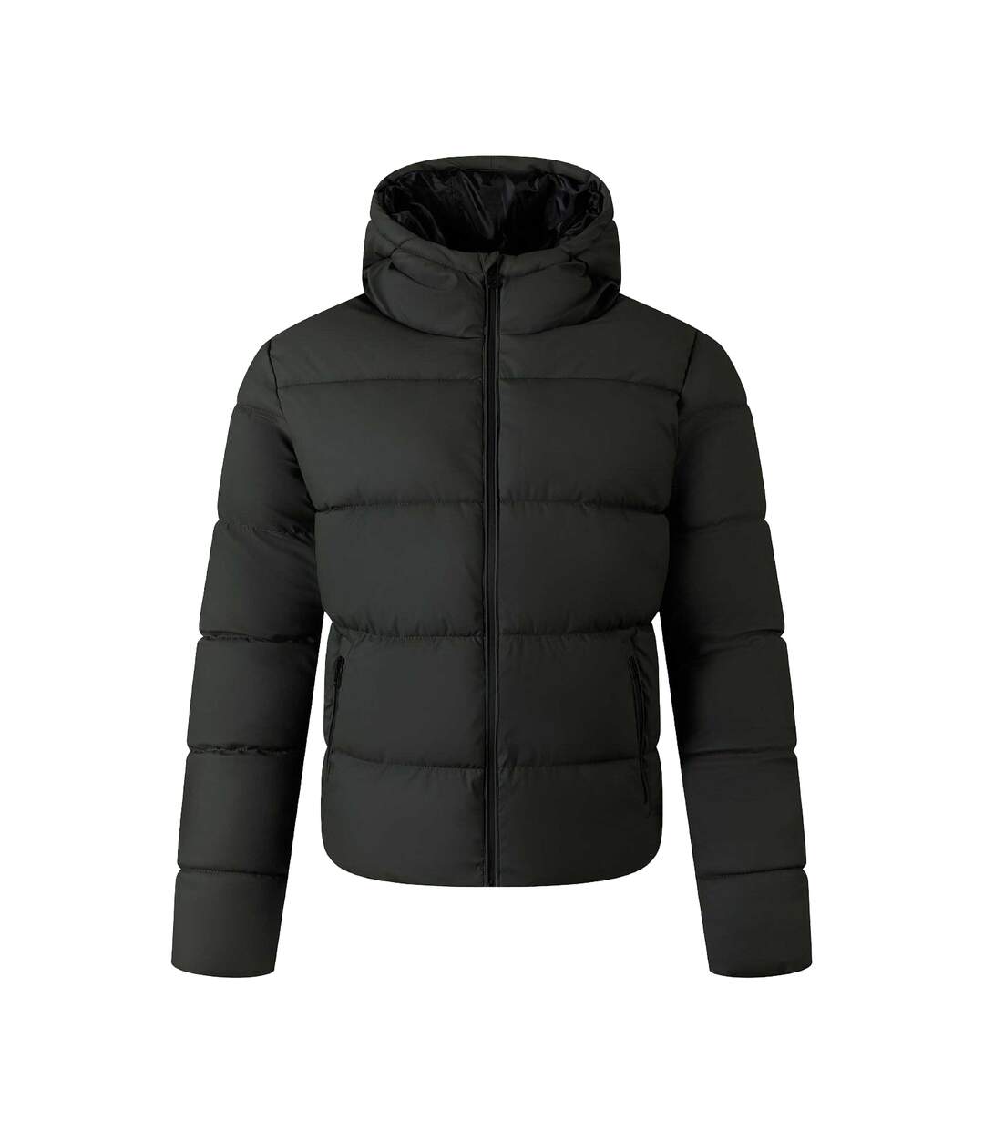 Doudoune Matelassée Motif/style À Capuche Homme Vert Kaki Minoti-2