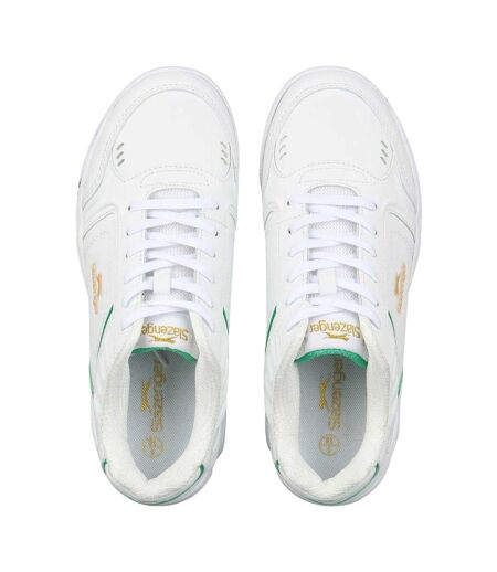 Chaussures De Tennis Femme Blanc Vert Marron Pâle Slazenger