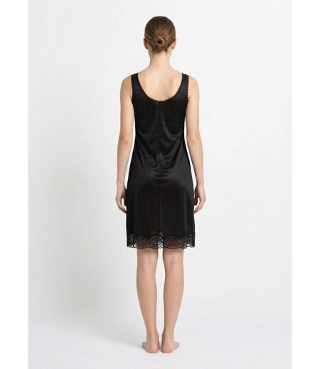 Fond de robe satiné antistatique et dentelle