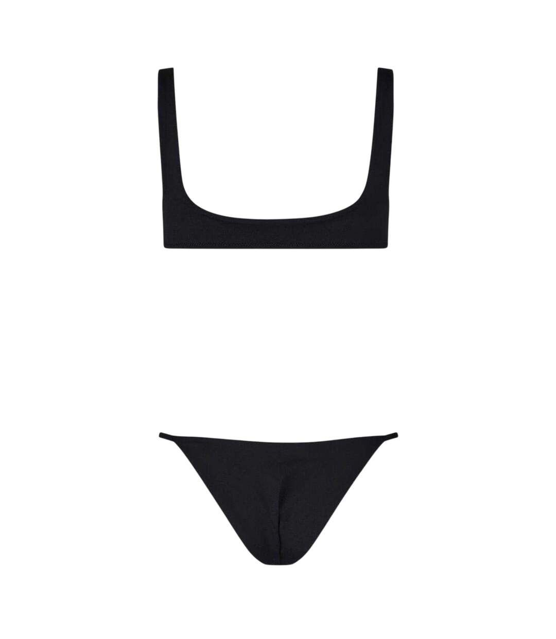 Ensemble Maillot De Bain 2 Pièces Motif/style Imprimé Graphique Femme Noir Blanc Off White-3