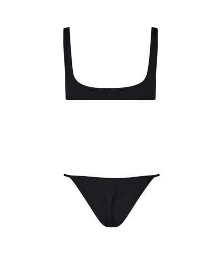 Ensemble Maillot De Bain 2 Pièces Motif/style Imprimé Graphique Femme Noir Blanc Off White