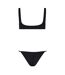 Ensemble Maillot De Bain 2 Pièces Motif/style Imprimé Graphique Femme Noir Blanc Off White-3