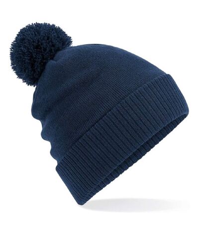 Bonnet à pompon adulte - B439 - bleu marine