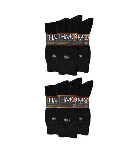 6 Pairs Mens Thermal Indoor Slipper Socks with Grips