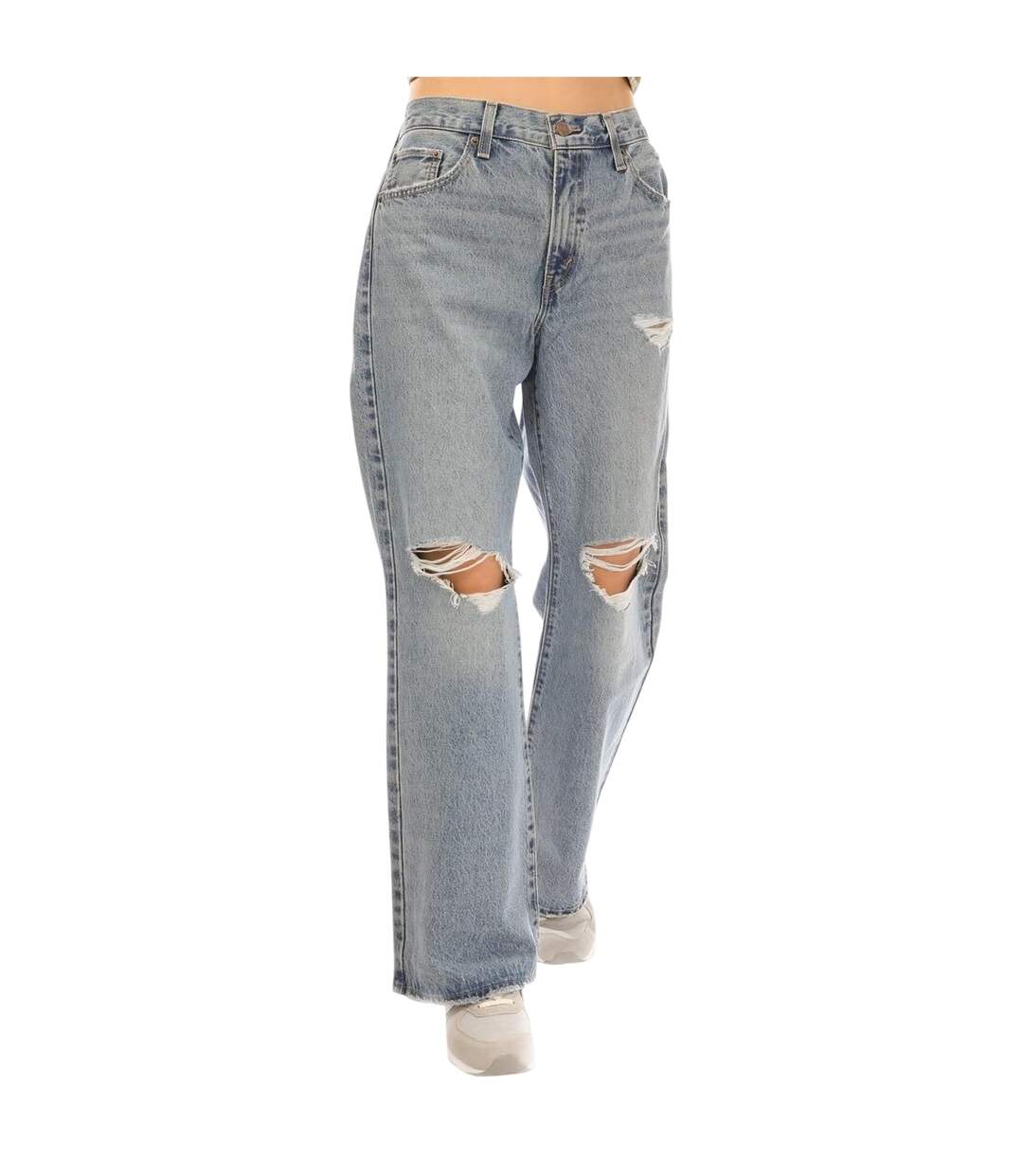 Jean Motif/style Usé Femme Flea Market Levis-1