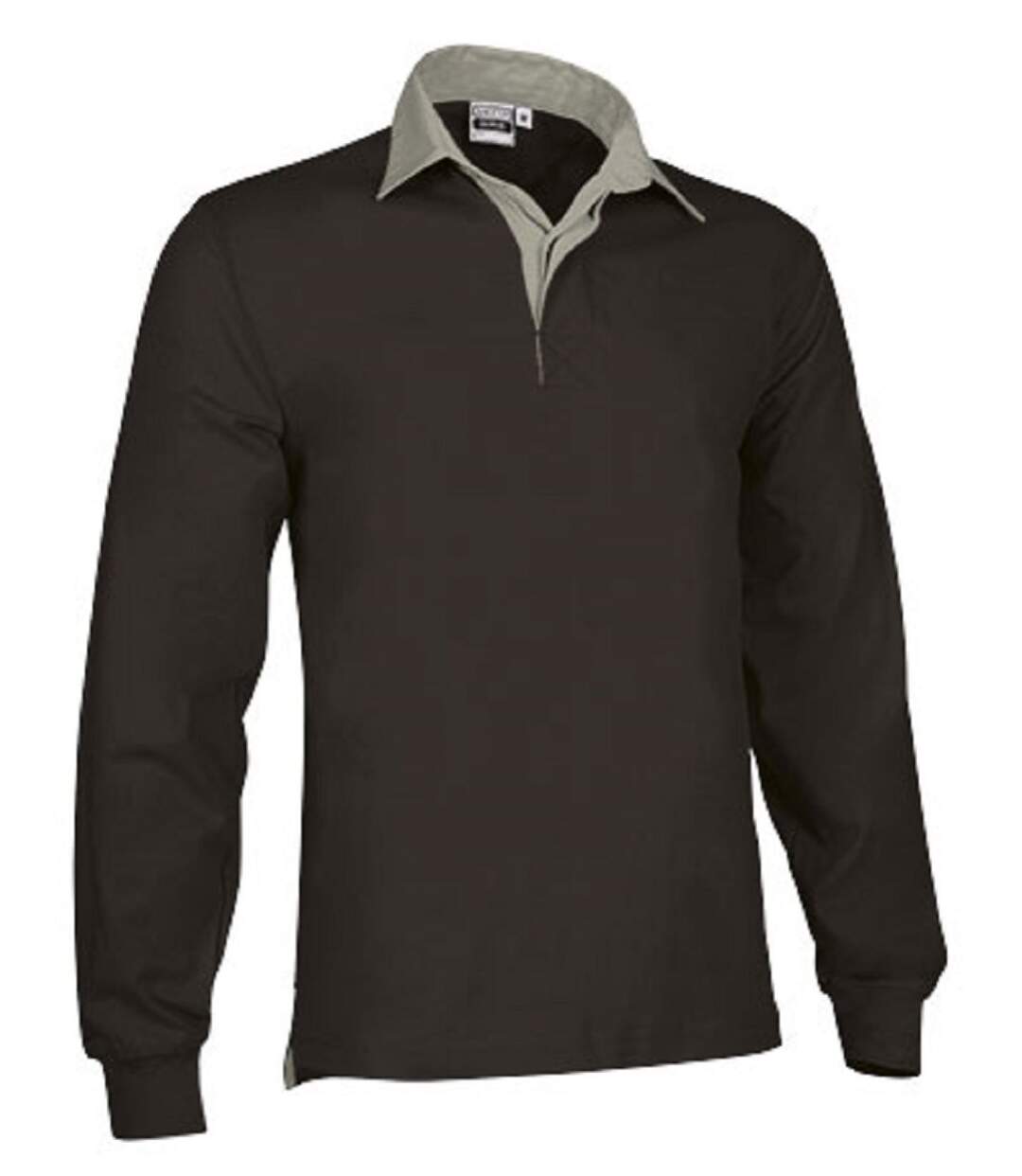 Polo rugby - Homme - réf SCRUM - noir et beige-1