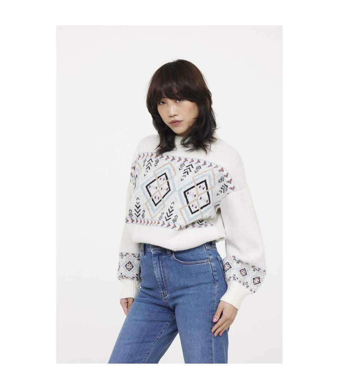 Pull manches longues polyester loose CIKAT-3