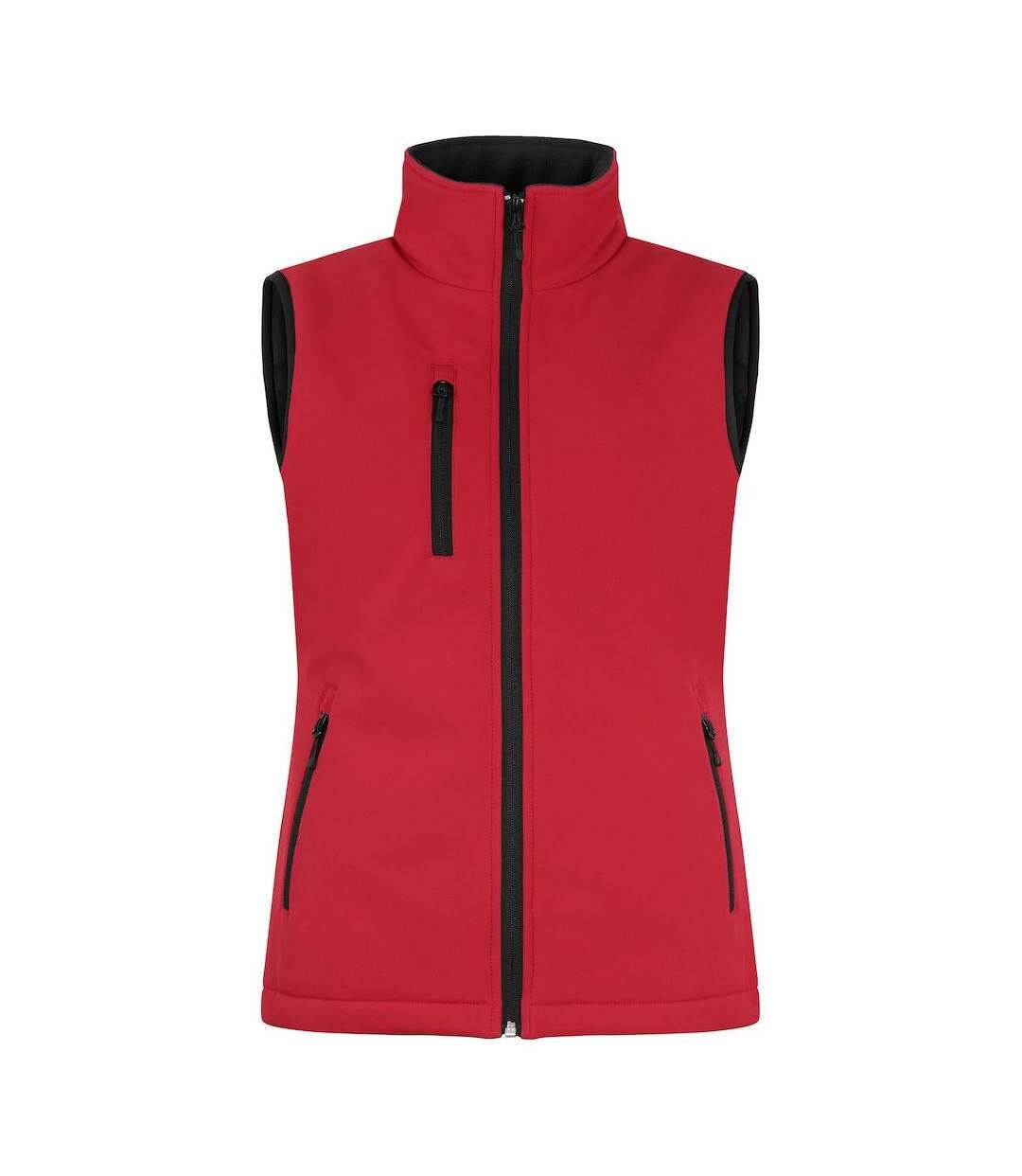 Womens/ladies Softshell Panels Gilet Red Clique-1