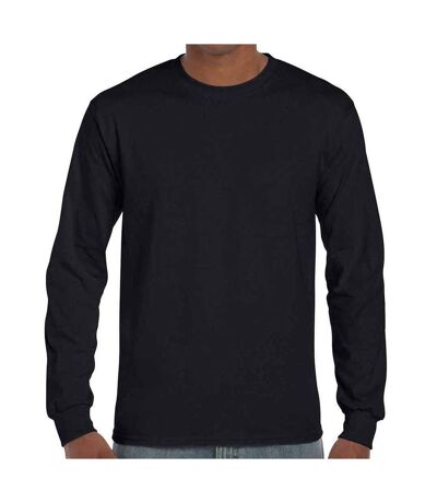 Gildan Unisex Adult Ultra Cotton Long-Sleeved T-Shirt (Black)