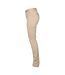 Womens/ladies Stretch Chinos Stone Front Row-3